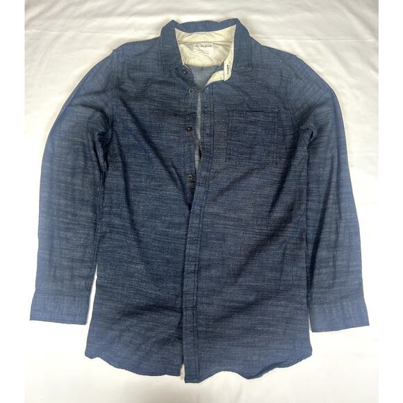 On The Byas Blue Casual Button Down Shirt - Picture 1 of 4